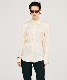 PRANK PROJECT | 【2026Summer Pre-Order】サテンシンチドウエストシャツ / Satin Cinched Waist Shirt(シャツ/ブラウス)