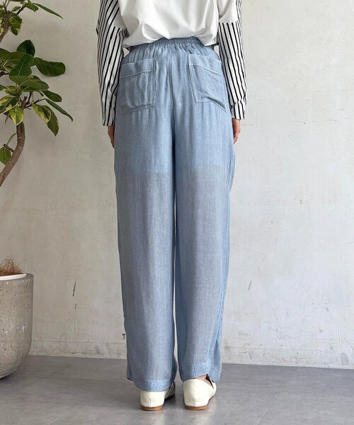 un dix cors（アンディコール）の「シアーデニムワイドパンツ（その他パンツ・レディース・サックスブルー/インディゴブルー/チャコールグレー・FREE）」の12枚目の写真