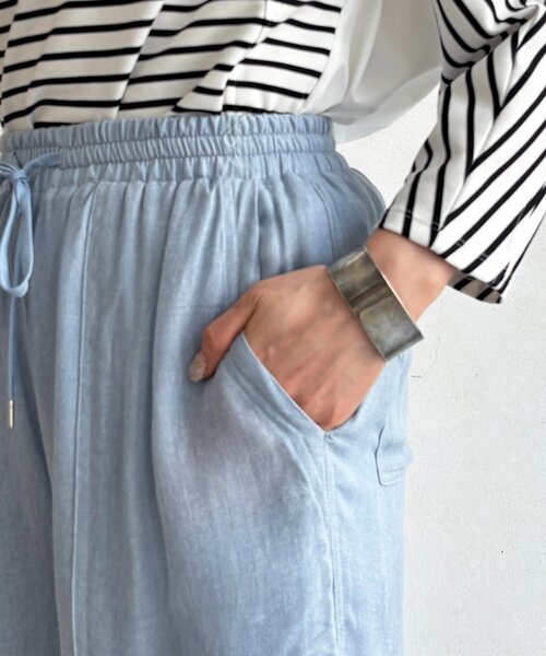 un dix cors（アンディコール）の「シアーデニムワイドパンツ（その他パンツ・レディース・サックスブルー/インディゴブルー/チャコールグレー・FREE）」の14枚目の写真