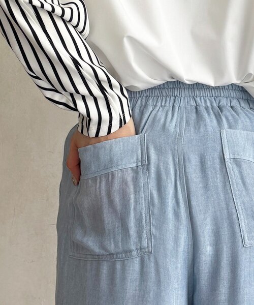 un dix cors（アンディコール）の「シアーデニムワイドパンツ（その他パンツ・レディース・サックスブルー/インディゴブルー/チャコールグレー・FREE）」の15枚目の写真