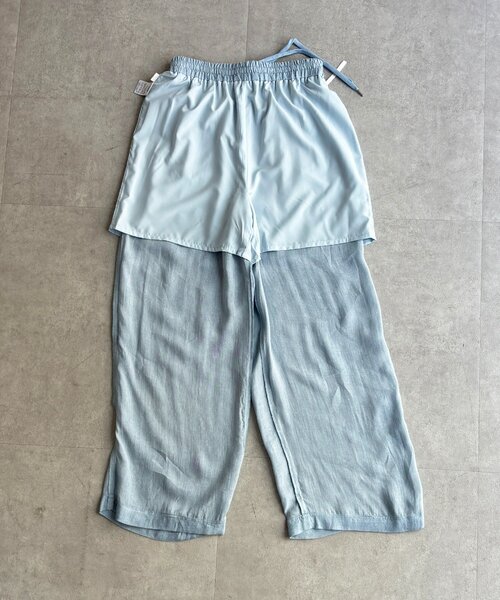 un dix cors（アンディコール）の「シアーデニムワイドパンツ（その他パンツ・レディース・サックスブルー/インディゴブルー/チャコールグレー・FREE）」の16枚目の写真