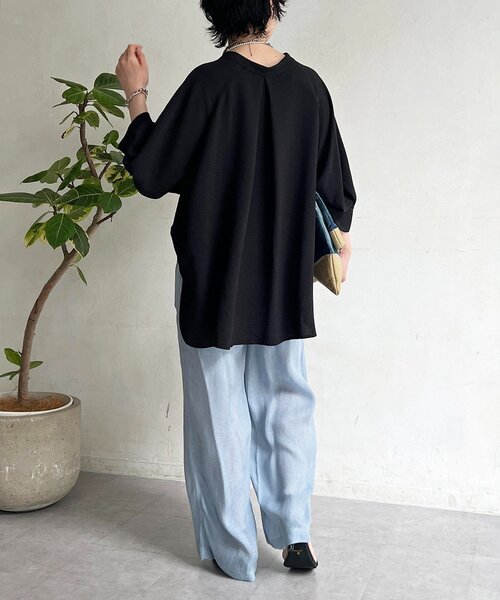 un dix cors（アンディコール）の「シアーデニムワイドパンツ（その他パンツ・レディース・サックスブルー/インディゴブルー/チャコールグレー・FREE）」の21枚目の写真