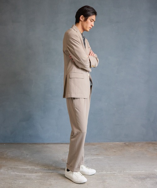 GLOBAL WORK（グローバルワーク）の「シアサッカーパンツ/Salon de GW/638283（スラックス・メンズ・ライトベージュ/ネイビー・MEDIUM/X-LARGE/SMALL/LARGE）」の4枚目の写真
