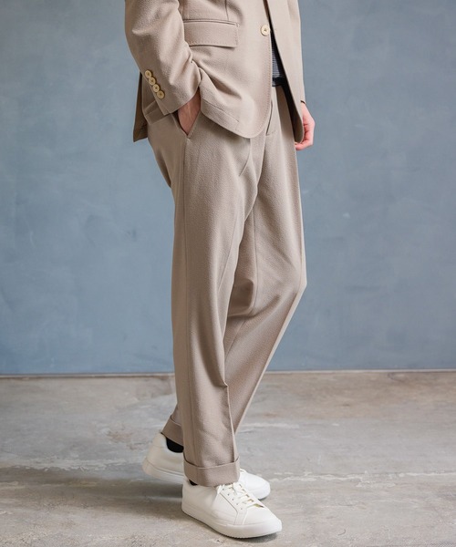GLOBAL WORK（グローバルワーク）の「シアサッカーパンツ/Salon de GW/638283（スラックス・メンズ・ライトベージュ/ネイビー・MEDIUM/X-LARGE/SMALL/LARGE）」の7枚目の写真