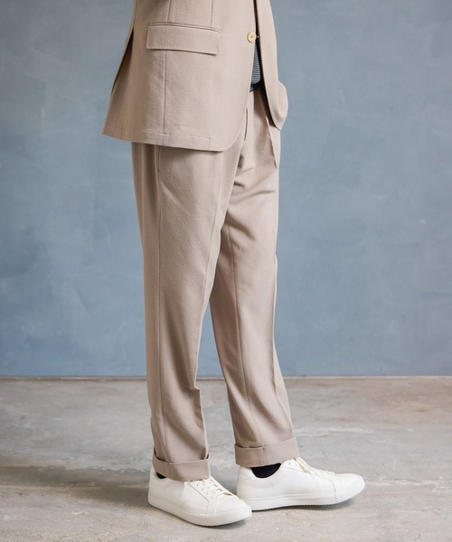 GLOBAL WORK（グローバルワーク）の「シアサッカーパンツ/Salon de GW/638283（スラックス・メンズ・ライトベージュ/ネイビー・MEDIUM/X-LARGE/SMALL/LARGE）」の8枚目の写真