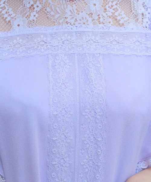 axes femme(アクシーズファム)の「レース×シフォン七分袖ブラウス(シャツ/ブラウス・レディース・ラベンダー/キナリ/ブラック・FREE)」の21枚目の写真