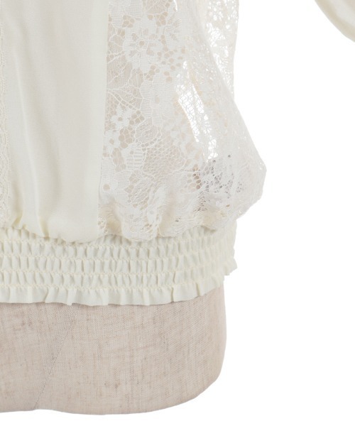 axes femme(アクシーズファム)の「レース×シフォン七分袖ブラウス(シャツ/ブラウス・レディース・ラベンダー/キナリ/ブラック・FREE)」の12枚目の写真