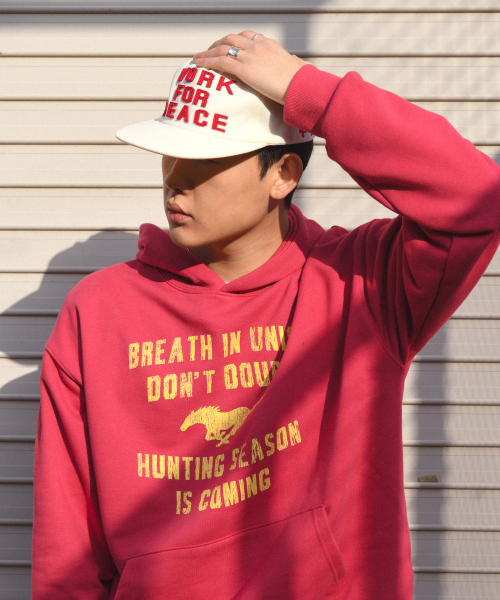 AMOU(アモウ)の「WORK FOR PEACE 5PANNEL CAP IVORY(キャップ・レディース・その他・FREE)」の5枚目の写真