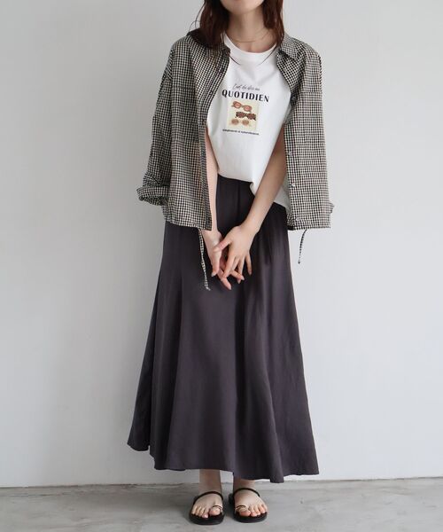 le.coeur blanc(ルクールブラン)の「リネンライクマーメイドスカート(スカート・レディース・チャコールグレー/モカ/ライトグリーン/アイボリー・36/38)」の19枚目の写真