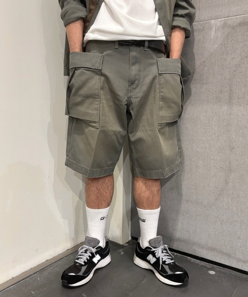 G-STAR(ジースター)の「High Pocket Shorts/ヴィンテージライクミリタリーディテールハイポケットショートパンツ(その他パンツ・メンズ・グリーン系その他・28inch/36inch/34inch/30inch/32inch)」の1枚目の写真