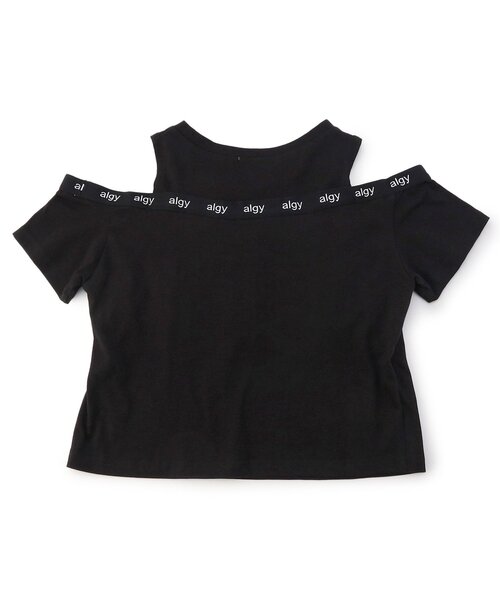 algy(アルジー)の「パット付きロゴゴム肩あきTシャツ(Tシャツ/カットソー・キッズ・ブラック/サックスブルー/オフホワイト・130/140/150/160)」の9枚目の写真