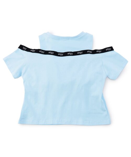 algy(アルジー)の「パット付きロゴゴム肩あきTシャツ(Tシャツ/カットソー・キッズ・ブラック/サックスブルー/オフホワイト・130/140/150/160)」の11枚目の写真
