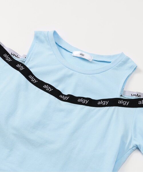 algy(アルジー)の「パット付きロゴゴム肩あきTシャツ(Tシャツ/カットソー・キッズ・ブラック/サックスブルー/オフホワイト・130/140/150/160)」の12枚目の写真