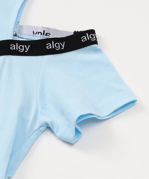algy(アルジー)の「パット付きロゴゴム肩あきTシャツ(Tシャツ/カットソー・キッズ・ブラック/サックスブルー/オフホワイト・130/140/150/160)」の14枚目の写真