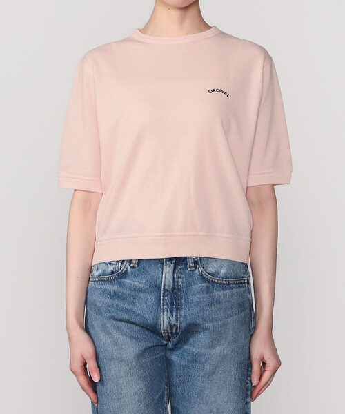 ORCIVAL(オーシバル)の「ORCIVAL | シースルー クルーネックショートスリーブプルオーバー WOMEN(Tシャツ/カットソー・レディース・ブラック/イエロー系その他/ピンク系その他・1)」の7枚目の写真
