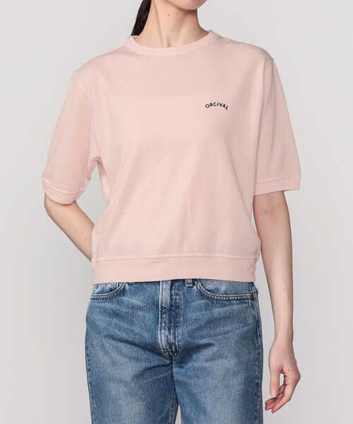 ORCIVAL(オーシバル)の「ORCIVAL | シースルー クルーネックショートスリーブプルオーバー WOMEN(Tシャツ/カットソー・レディース・ブラック/イエロー系その他/ピンク系その他・1)」の3枚目の写真