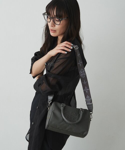 russet（ラシット）の「《WEB限定》コーデュラナイロン2WAYミニボストンバッグ（ボストンバッグ・レディース・ダークブラウン/グレー/グレイッシュベージュ・FREE）」の18枚目の写真