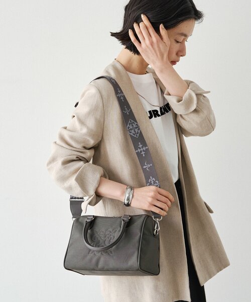 russet（ラシット）の「《WEB限定》コーデュラナイロン2WAYミニボストンバッグ（ボストンバッグ・レディース・ダークブラウン/グレー/グレイッシュベージュ・FREE）」の19枚目の写真