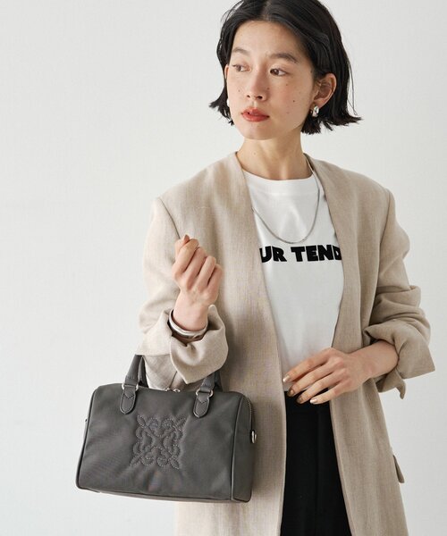 russet（ラシット）の「《WEB限定》コーデュラナイロン2WAYミニボストンバッグ（ボストンバッグ・レディース・ダークブラウン/グレー/グレイッシュベージュ・FREE）」の21枚目の写真