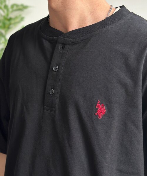 U.S. POLO ASSN.(ユーエスポロアッスン)の「ヘンリーT(Tシャツ/カットソー・メンズ・ネイビー/レッド/ホワイト/ブラック・SMALL/MEDIUM/LARGE)」の8枚目の写真