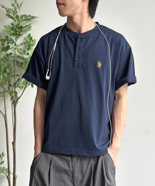 U.S. POLO ASSN.(ユーエスポロアッスン)の「ヘンリーT(Tシャツ/カットソー・メンズ・ネイビー/レッド/ホワイト/ブラック・SMALL/MEDIUM/LARGE)」の11枚目の写真