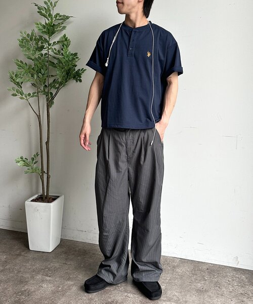 U.S. POLO ASSN.(ユーエスポロアッスン)の「ヘンリーT(Tシャツ/カットソー・メンズ・ネイビー/レッド/ホワイト/ブラック・SMALL/MEDIUM/LARGE)」の15枚目の写真