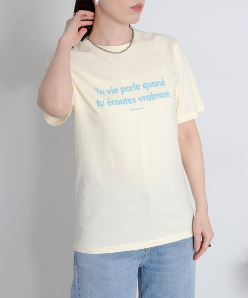 cepo（セポ）の「ロゴプリントショートスリーブTee（Tシャツ/カットソー・レディース・ホワイト系/イエロー系/ブラック系/ピンク系・M）」の5枚目の写真
