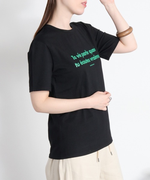 cepo（セポ）の「ロゴプリントショートスリーブTee（Tシャツ/カットソー・レディース・ホワイト系/イエロー系/ブラック系/ピンク系・M）」の21枚目の写真
