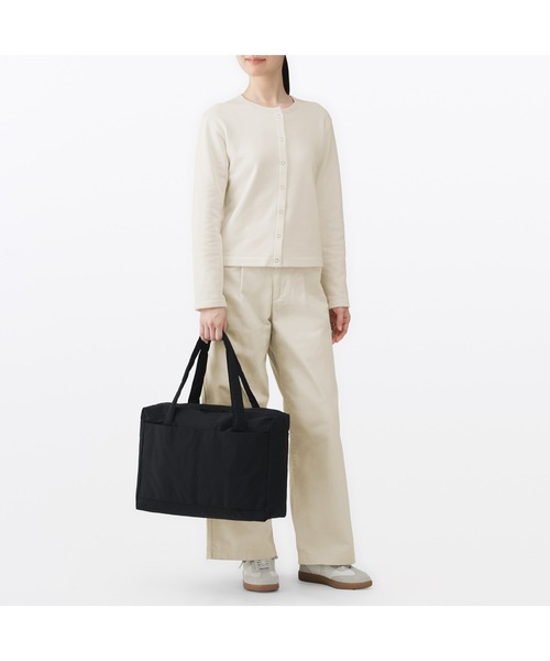 再生ナイロンたためるボストンバッグ 18L 約42×15×30cm