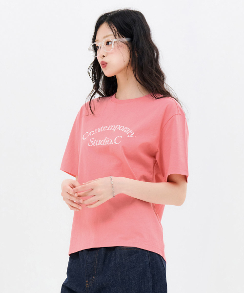 CHASECULT(チェイスカルト)の「共用レタリング半袖Tシャツ-FBZU5802C0P(Tシャツ/カットソー・メンズ・ピンク・90/95/100/105)」の5枚目の写真