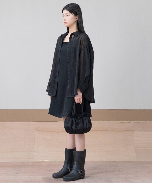 Bshop（ビショップ）の「eunoia | オーガンジー ミニトートバッグ WOMEN（トートバッグ・レディース・ブラック・ONE）」の3枚目の写真