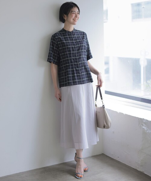 J.PRESS(ジェイプレス)の「【WEB限定カラーあり】アキハ BREEZE COOL フレア スカート(スカート・レディース・ライトグレー系/グレー系/ブラウン系・7/9/11)」の14枚目の写真