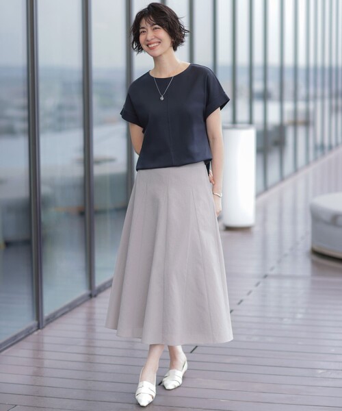 J.PRESS(ジェイプレス)の「【WEB限定カラーあり】アキハ BREEZE COOL フレア スカート(スカート・レディース・ライトグレー系/グレー系/ブラウン系・7/9/11)」の16枚目の写真