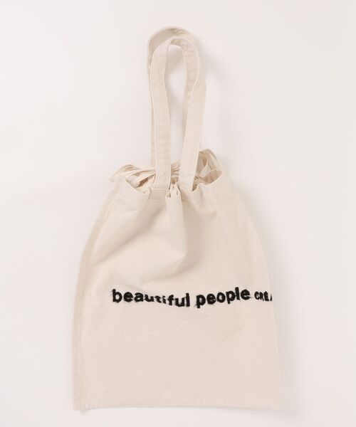 beautiful people（ビューティフルピープル）の「brushed logo tote bag 1616611945（ショルダーバッグ・メンズ・ライトブルー/ホワイト/イエロー・FREE）」の2枚目の写真