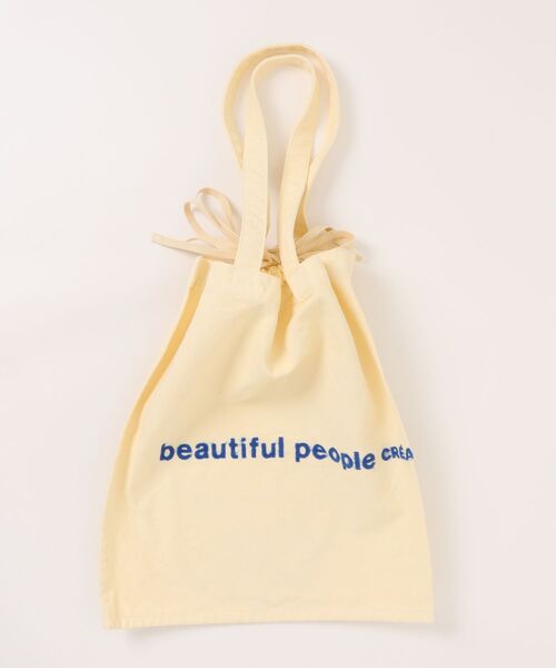 beautiful people（ビューティフルピープル）の「brushed logo tote bag 1616611945（ショルダーバッグ・メンズ・ライトブルー/ホワイト/イエロー・FREE）」の3枚目の写真