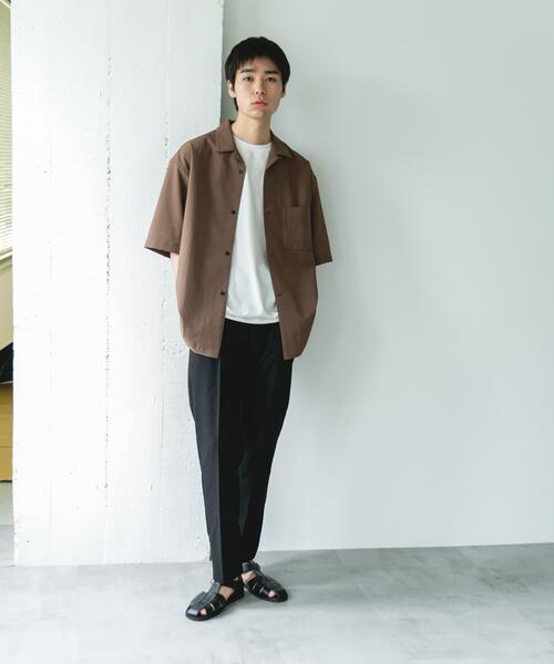 URBAN RESEARCH DOORS(アーバンリサーチドアーズ)の「『イージーケア/速乾/UVカット』クイックドライ オープンカラー ショートスリーブ シャツ(シャツ/ブラウス・メンズ・チャコールグレー/グリーン/ホワイト系その他/ブラウン/ライトブルー・LARGE/MEDIUM)」の10枚目の写真