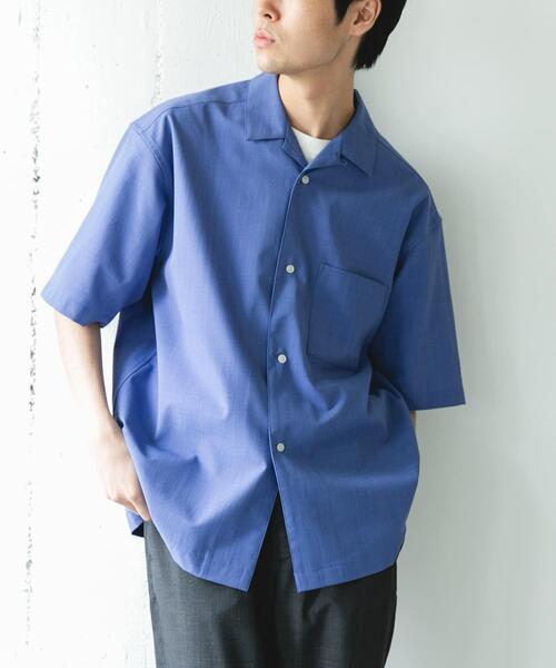 URBAN RESEARCH DOORS(アーバンリサーチドアーズ)の「『イージーケア/速乾/UVカット』クイックドライ オープンカラー ショートスリーブ シャツ(シャツ/ブラウス・メンズ・チャコールグレー/グリーン/ホワイト系その他/ブラウン/ライトブルー・LARGE/MEDIUM)」の14枚目の写真