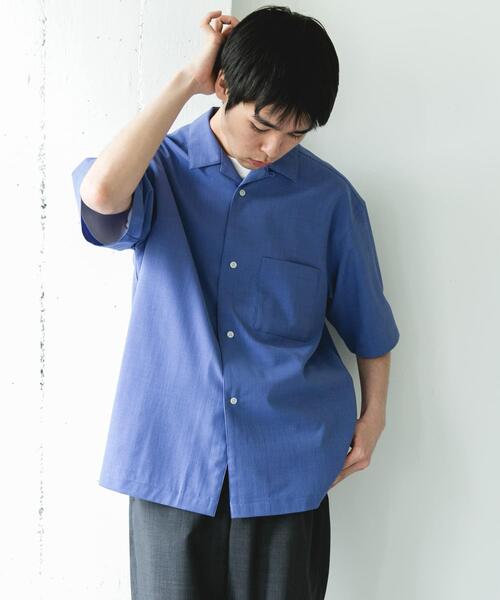 URBAN RESEARCH DOORS(アーバンリサーチドアーズ)の「『イージーケア/速乾/UVカット』クイックドライ オープンカラー ショートスリーブ シャツ(シャツ/ブラウス・メンズ・チャコールグレー/グリーン/ホワイト系その他/ブラウン/ライトブルー・LARGE/MEDIUM)」の18枚目の写真