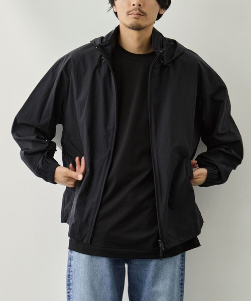 ATON（エイトン）の「【ATON/エイトン】SUPER LIGHT NYLON SPORT JACKET（ナイロンジャケット・メンズ・ネイビー/ブラウン・4/6）」の11枚目の写真