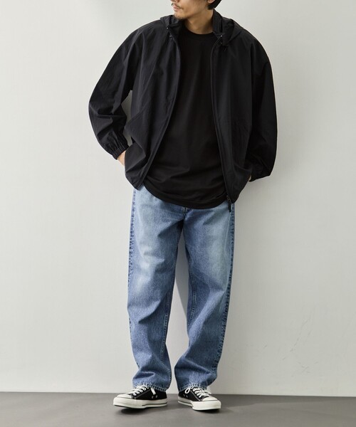 ATON（エイトン）の「【ATON/エイトン】SUPER LIGHT NYLON SPORT JACKET（ナイロンジャケット・メンズ・ネイビー/ブラウン・4/6）」の15枚目の写真