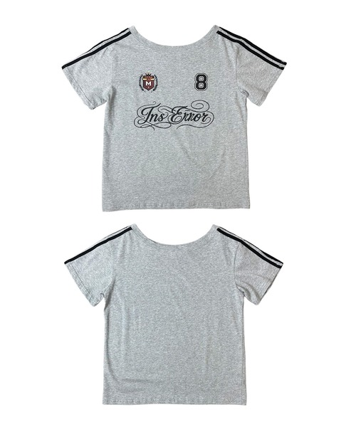 MATU:TA(マトゥータ)の「【スポーツmixするならこれ!】ルーズネックスポーティーTシャツ / 半袖 ユニフォーム ゲーミングシャツ オーバーサイズ ワンショルダー オフショルダー 華奢見え メンズライク ストリート 韓国 海外ガール 3カラー ホワイト ブラック グレー(Tシャツ/カットソー・レディース・ホワイト/ブラック/グレー・FREE)」の6枚目の写真