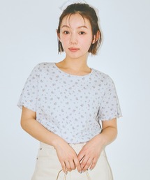COLORME（カラーミー）の「小花柄半袖カットソー（Tシャツ/カットソー）」