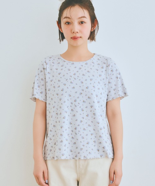 COLORME(カラーミー)の「【AKB48 伊藤百花 着用】小花柄半袖カットソー(Tシャツ/カットソー・レディース・ホワイト/グレー・FREE)」の16枚目の写真