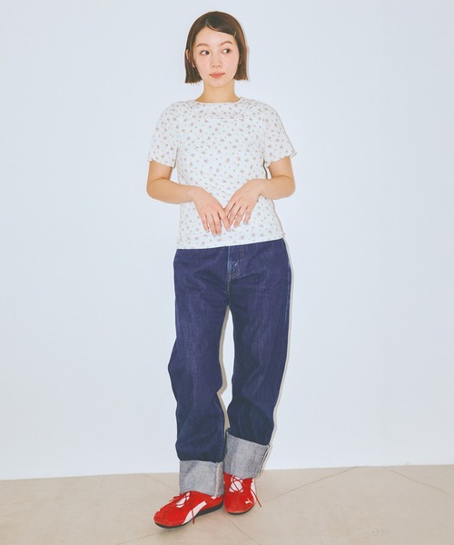 COLORME(カラーミー)の「【AKB48 伊藤百花 着用】小花柄半袖カットソー(Tシャツ/カットソー・レディース・ホワイト/グレー・FREE)」の10枚目の写真