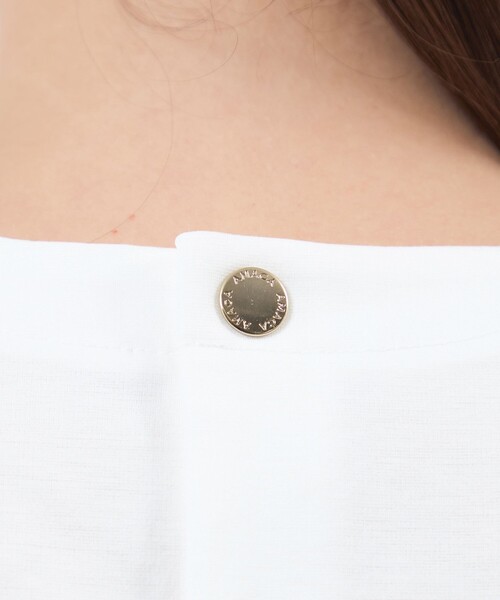 amaca(アマカ)の「コンパクトコットン レース切替カットソー(Tシャツ/カットソー・レディース・ダークネイビー/オフホワイト/ブルー系その他2・38/40)」の13枚目の写真