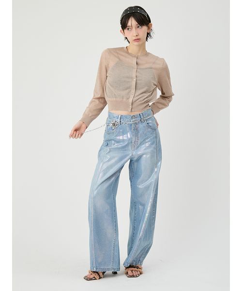LILY BROWN(リリーブラウン)の「ホイルカーブデニムパンツ(デニムパンツ・レディース・シルバー/ライトブルー/ブラウン・1/0)」の10枚目の写真