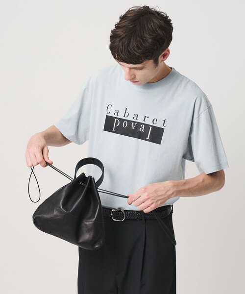 ARTS & CRAFTS(アーツアンドクラフト)の「<ARTS&CRAFTS>ドローストリングス ワイド ショルダー バッグ(ショルダーバッグ・メンズ・ブラック・FREE)」の1枚目の写真