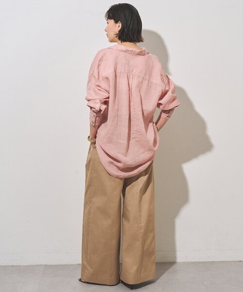 Whim Gazette（ウィムガゼット）の「マルチウェイラミーシャツ（シャツ/ブラウス・レディース・ベージュ/ブラウン/ベビーピンク/ブラック・FREE）」の8枚目の写真