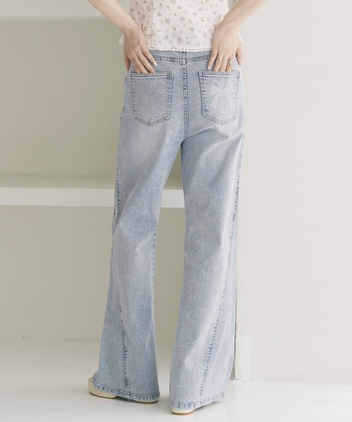Heather（ヘザー）の「アソートハイウエストフレアデニムパンツ　773985（デニムパンツ・レディース・ワンウォッシュ/ブルー/ライトブルー・M/S）」の7枚目の写真
