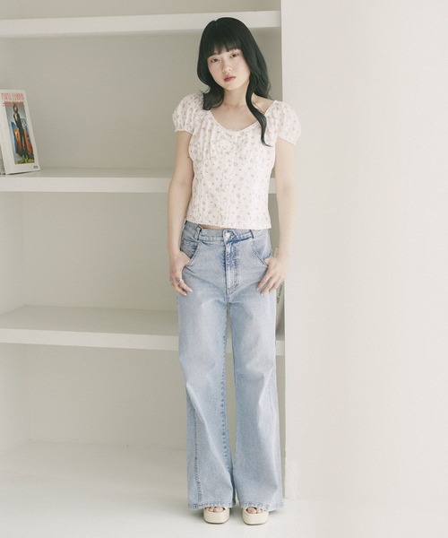 Heather（ヘザー）の「アソートハイウエストフレアデニムパンツ　773985（デニムパンツ・レディース・ワンウォッシュ/ブルー/ライトブルー・M/S）」の8枚目の写真
